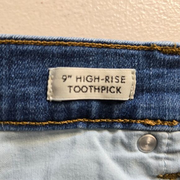 J. Crew Jeans Women's 29 Petite Blue 9" High Rise Toothpick Medium Wash - Picture 4 of 16